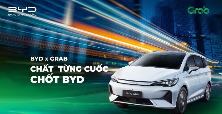 BYD Việt Nam hợp tác với Grab Việt Nam